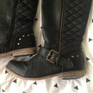 Quilted Steve Madden Motorcycle Boots